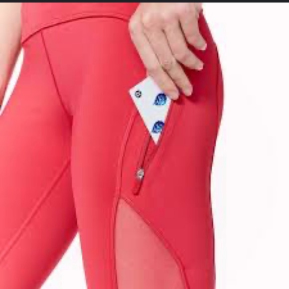 Lululemon Women's Sun Runner Crop Fuchsia Pink Leggings Size 4 - Picture 11 of 15